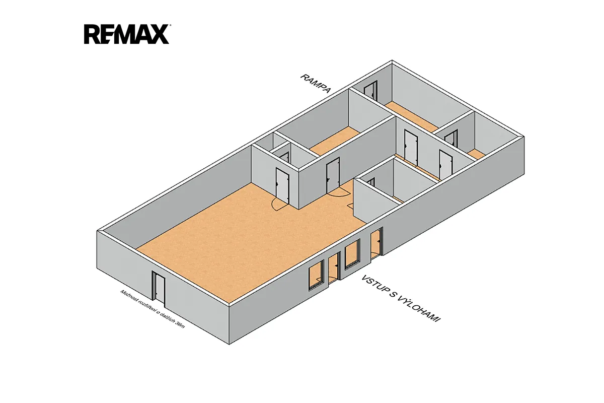 Pronájem obchodního prostoru 126 m²